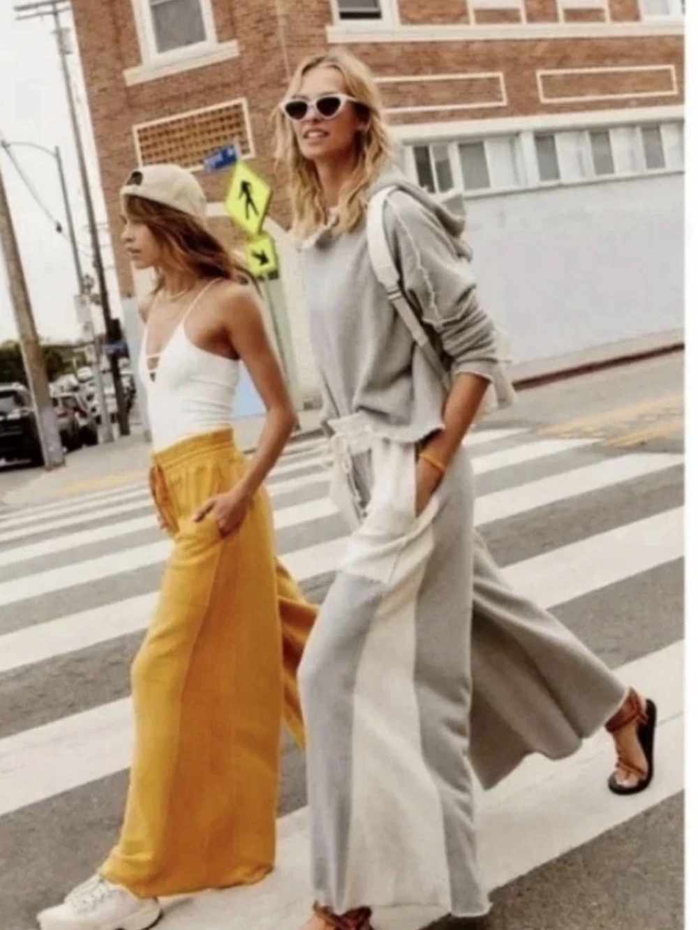 FP Movement by Free People Upbeat Two-Tone Wide Leg Lounge Pants- M - Picture 3 of 11